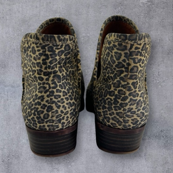 Lucky brand Women’s LK-Bashina 2 Sophia Leopard Animal Print Ankle Boots Sz 7.5M - Picture 4 of 10